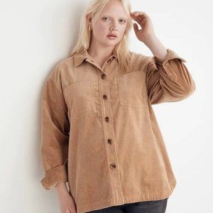 Madewell Corduroy Kentwood Oversized Shirt-Jacket in Earthen Sand (Size S)